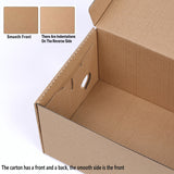 20pcs Kraft Paper Shoe Boxes Clamshell Storage Organizer