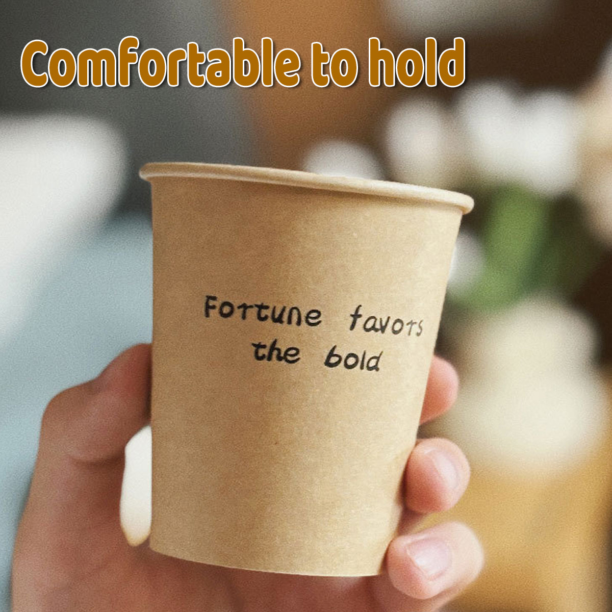 300PCS Disposable Paper Cups 250ml Food-Grade Leakproof