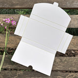 30PCS Envelope Style Folding Box White Cardboard for Wedding Favors