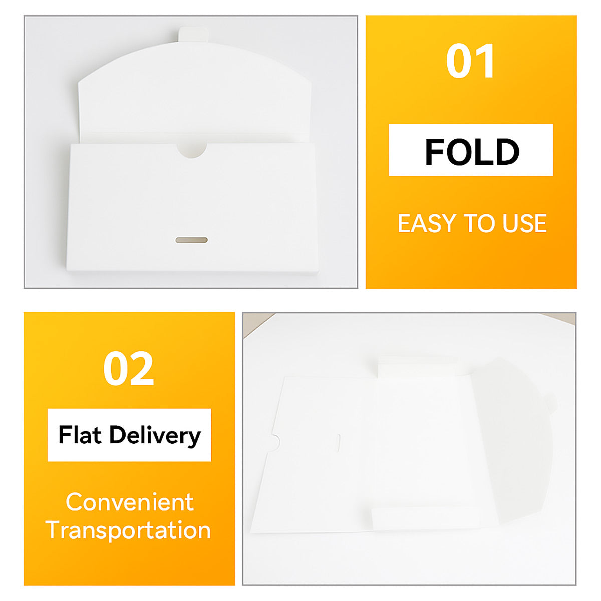 30PCS Envelope Style Folding Box White Cardboard for Wedding Favors