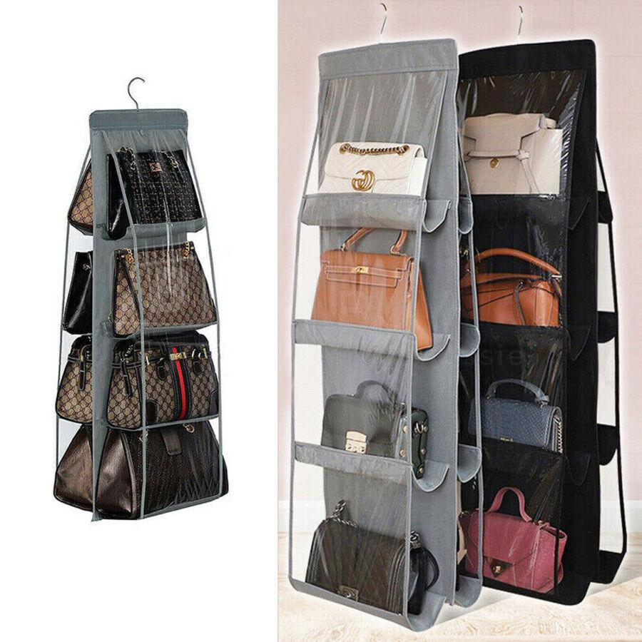 8 Pockets Double-sided Handbag Organizer 1PC 2Colours - Discount Packaging Warehouse