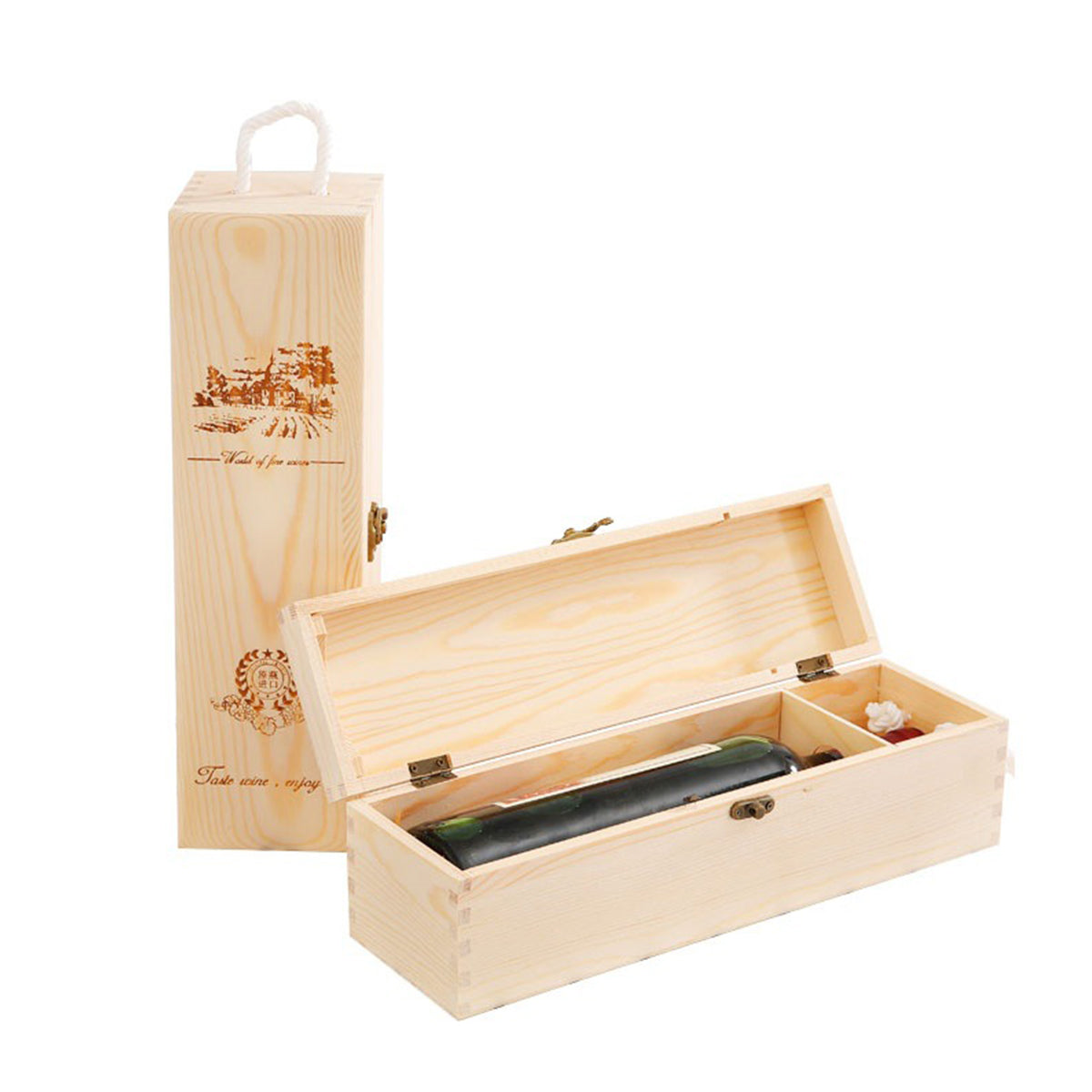 Red Wine Wooden Gift Box 6PCS Pull-out