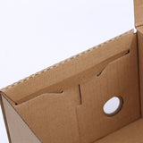 20pcs Kraft Paper Shoe Boxes Clamshell Storage Organizer