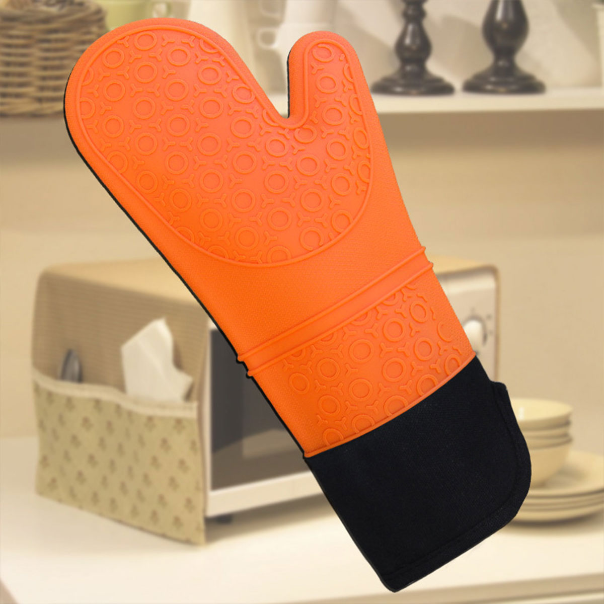 Insulated Oven Mitts Heat Resistant Gloves 2PCS