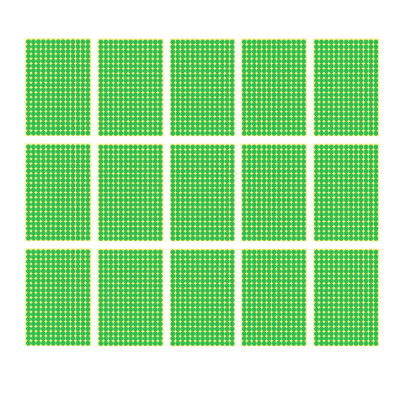 8/13/25/50mm Round Sticker Dots Adhesive Labels Cool-toned