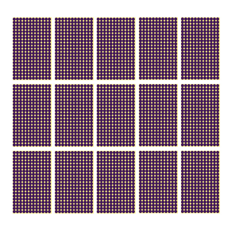 8/13/25/50mm Round Sticker Dots Adhesive Labels Cool-toned