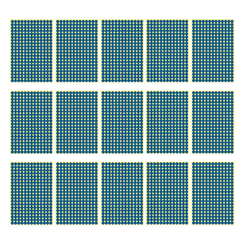 8/13/25/50mm Round Sticker Dots Adhesive Labels Cool-toned
