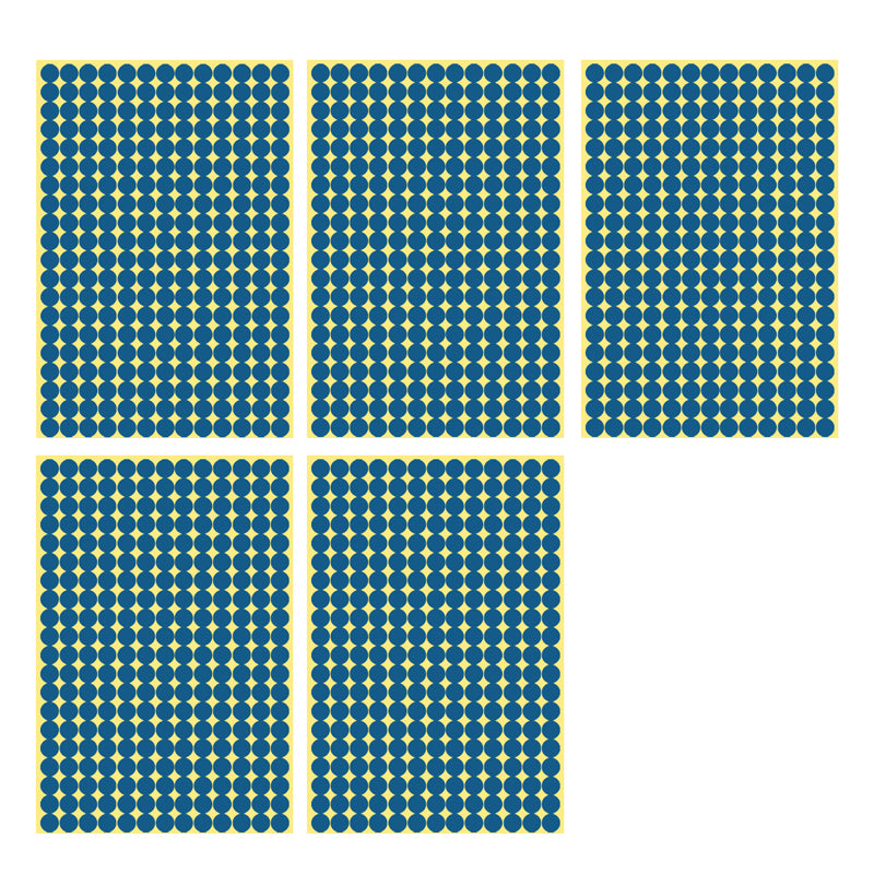 8/13/25/50mm Round Sticker Dots Adhesive Labels Cool-toned