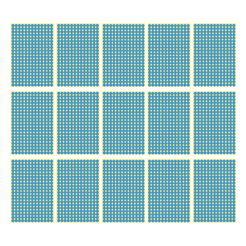 8/13/25/50mm Round Sticker Dots Adhesive Labels Cool-toned