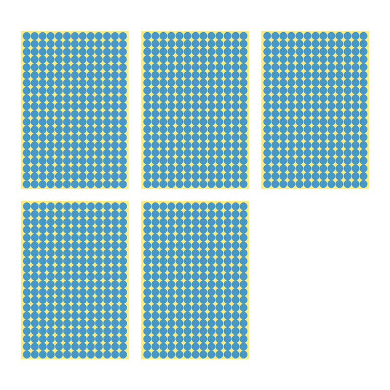 8/13/25/50mm Round Sticker Dots Adhesive Labels Cool-toned