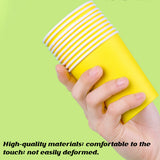 300PCS 6 Colours Disposable Paper Cups Food-Grade Hot and Cold