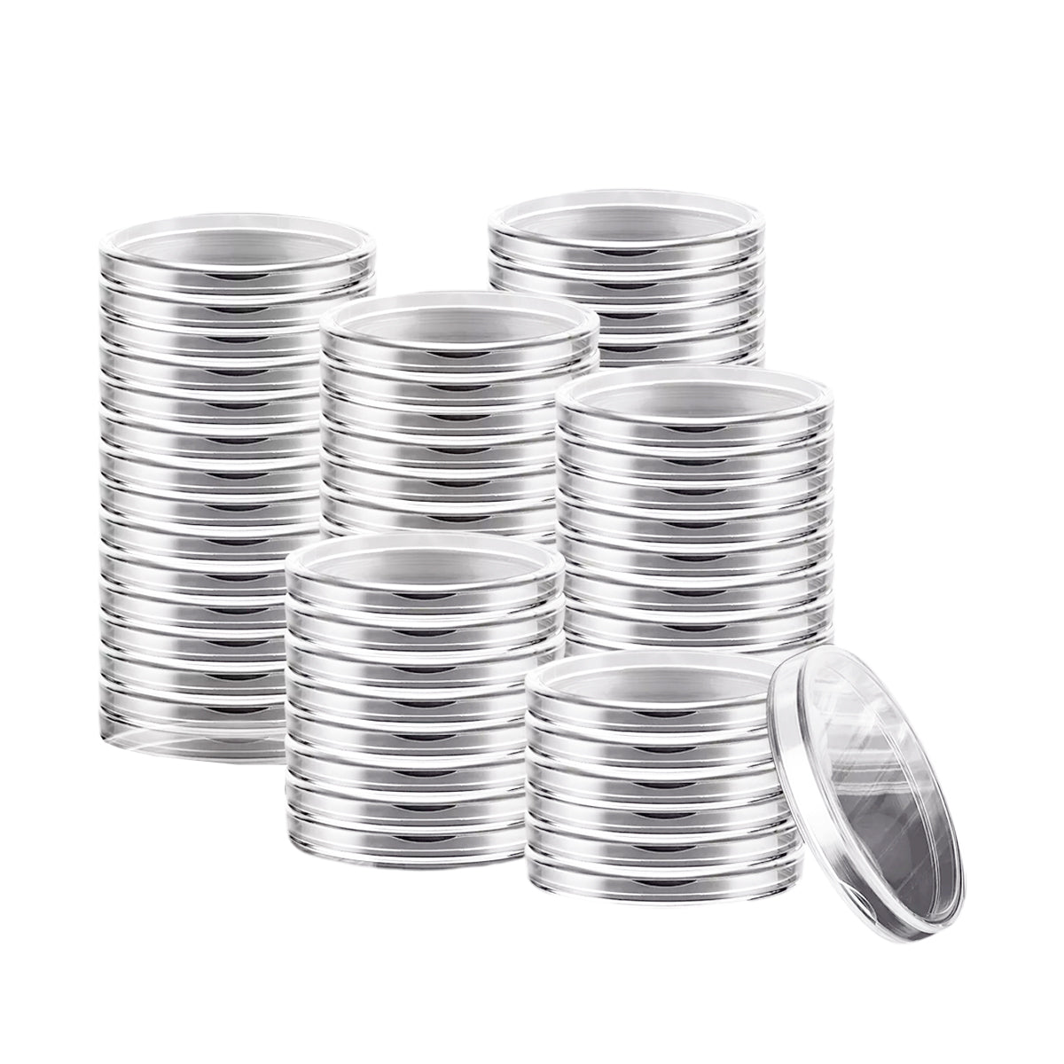 100pcs 40mm Round Coin Boxes Storage Protection Case