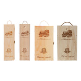 Red Wine Wooden Gift Box 6PCS Pull-out