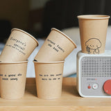 300PCS Disposable Paper Cups 250ml Food-Grade Leakproof