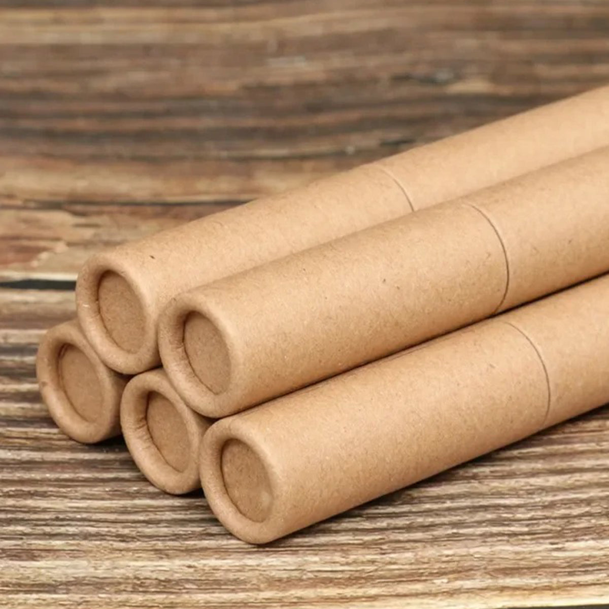 20PCS Kraft Paper Storage Tubes Moisture Resistant Cylindrical Packaging
