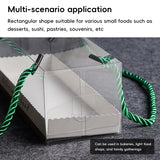 20PCS Transparent Rectangle Blister Bakery Boxes with Handle