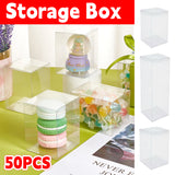 50PCS Clear PVC Gift Boxes Transparent Party Favour Packaging