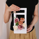 30PCS Kraft Paper Flower Gift Boxes with Handle for Wedding Favors