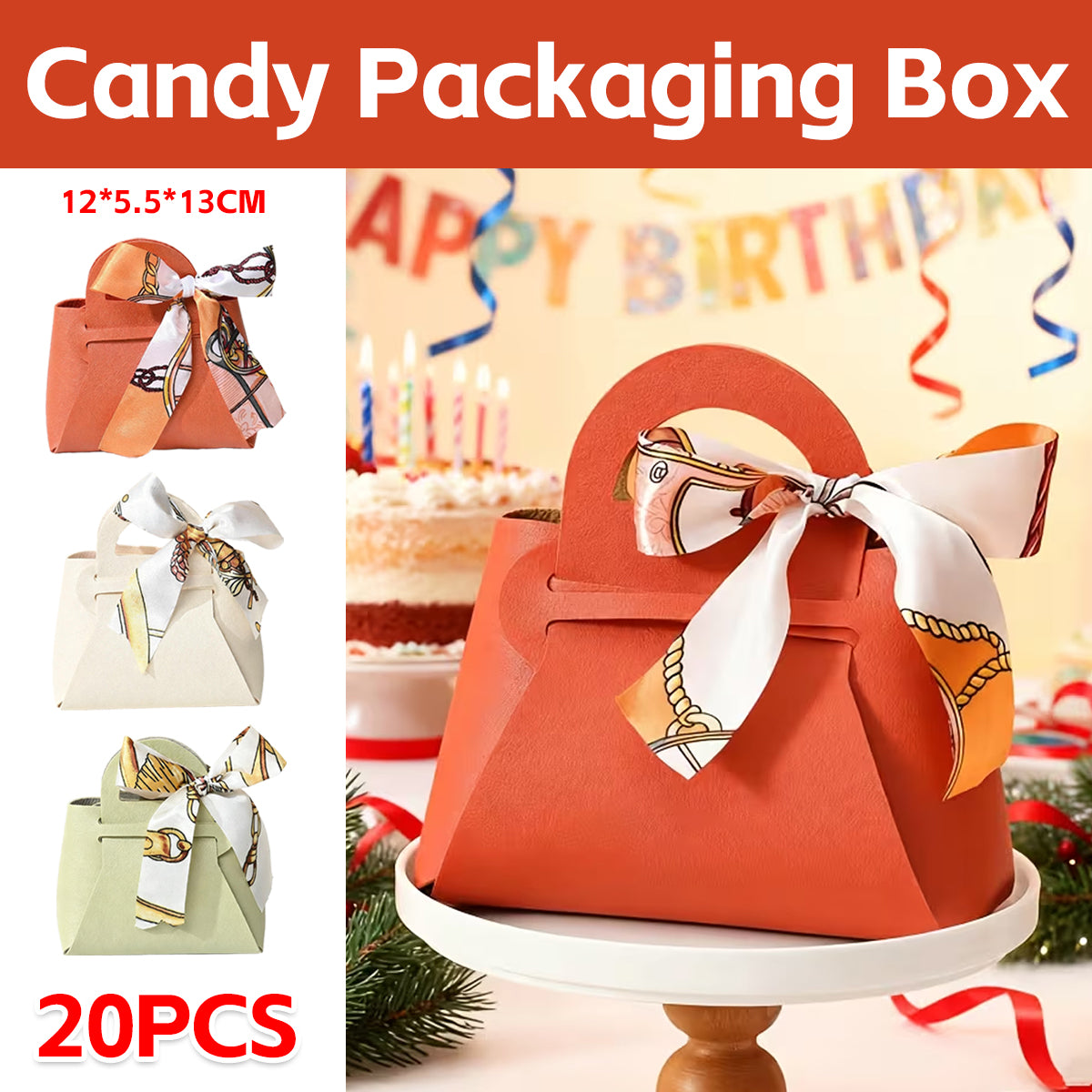20PCS Handheld Wedding Candy Bags Elegant Party Favor Packaging