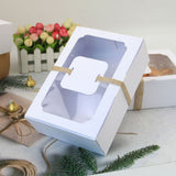 24PCS Kraft Candy Boxes with Clear Window Durable Gift Packaging