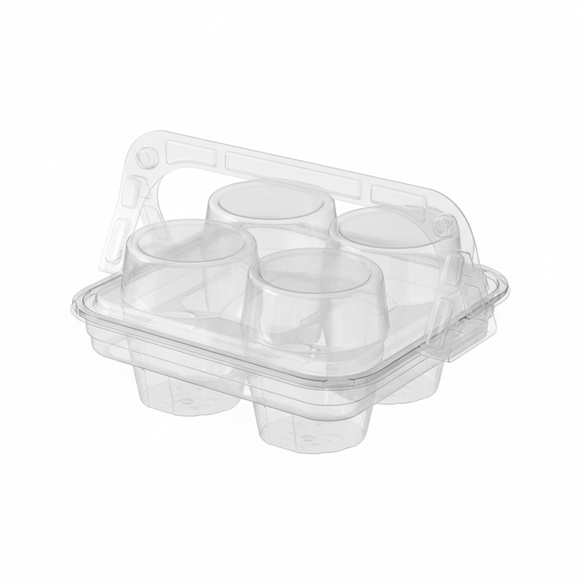 Clear Pastry Cake Box with Handle Food Grade Dessert Takeaway Packaging