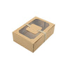 24PCS Kraft Candy Boxes with Clear Window Durable Gift Packaging