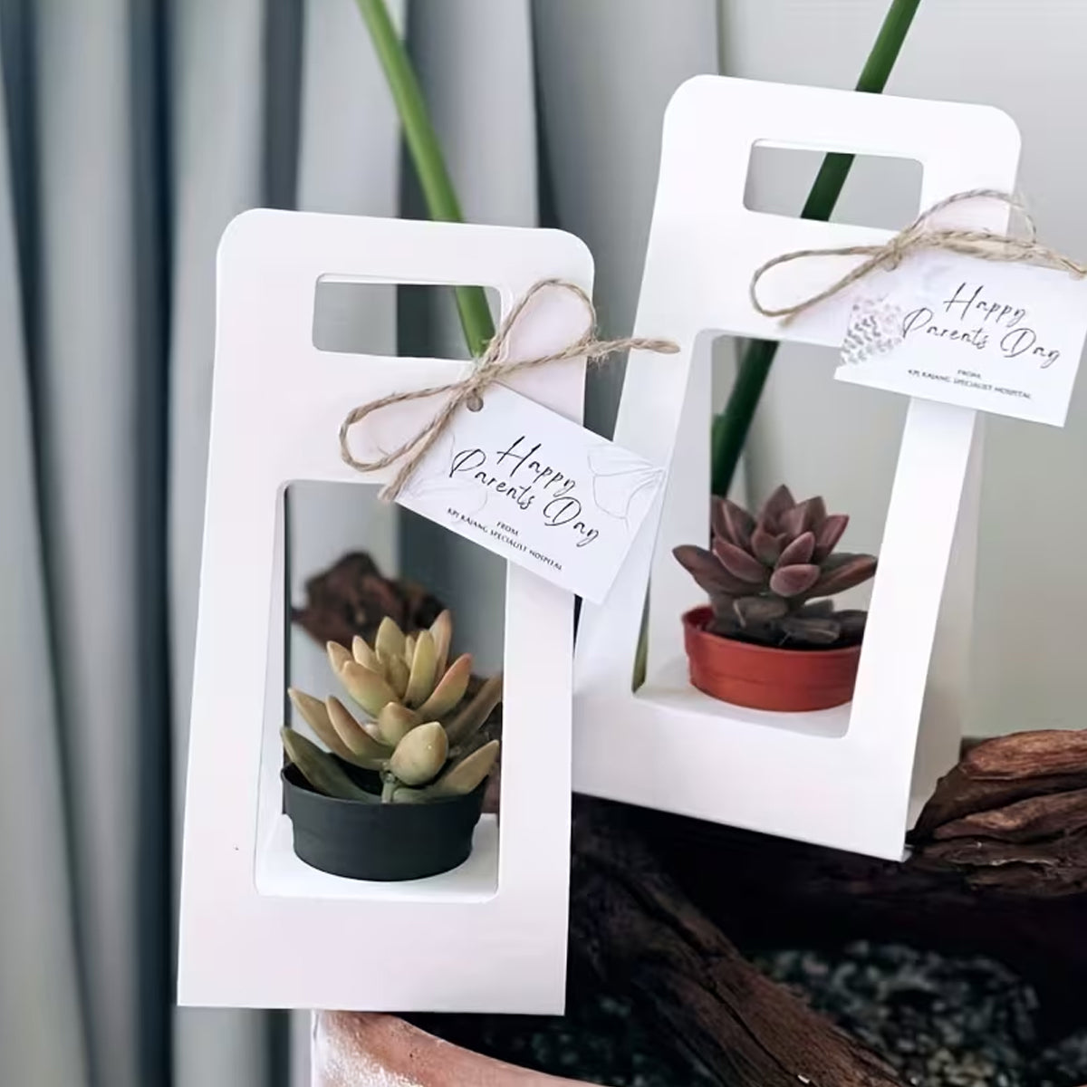 30PCS Kraft Paper Flower Gift Boxes with Handle for Wedding Favors