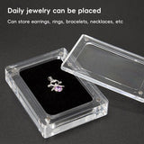 5PCS Acrylic Transparent Jewelry Display Case with Magnetic Cushion