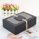 24PCS Kraft Candy Boxes with Clear Window Durable Gift Packaging