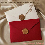 30PCS Thickened Linen Envelopes 250gsm for Invitation Cards