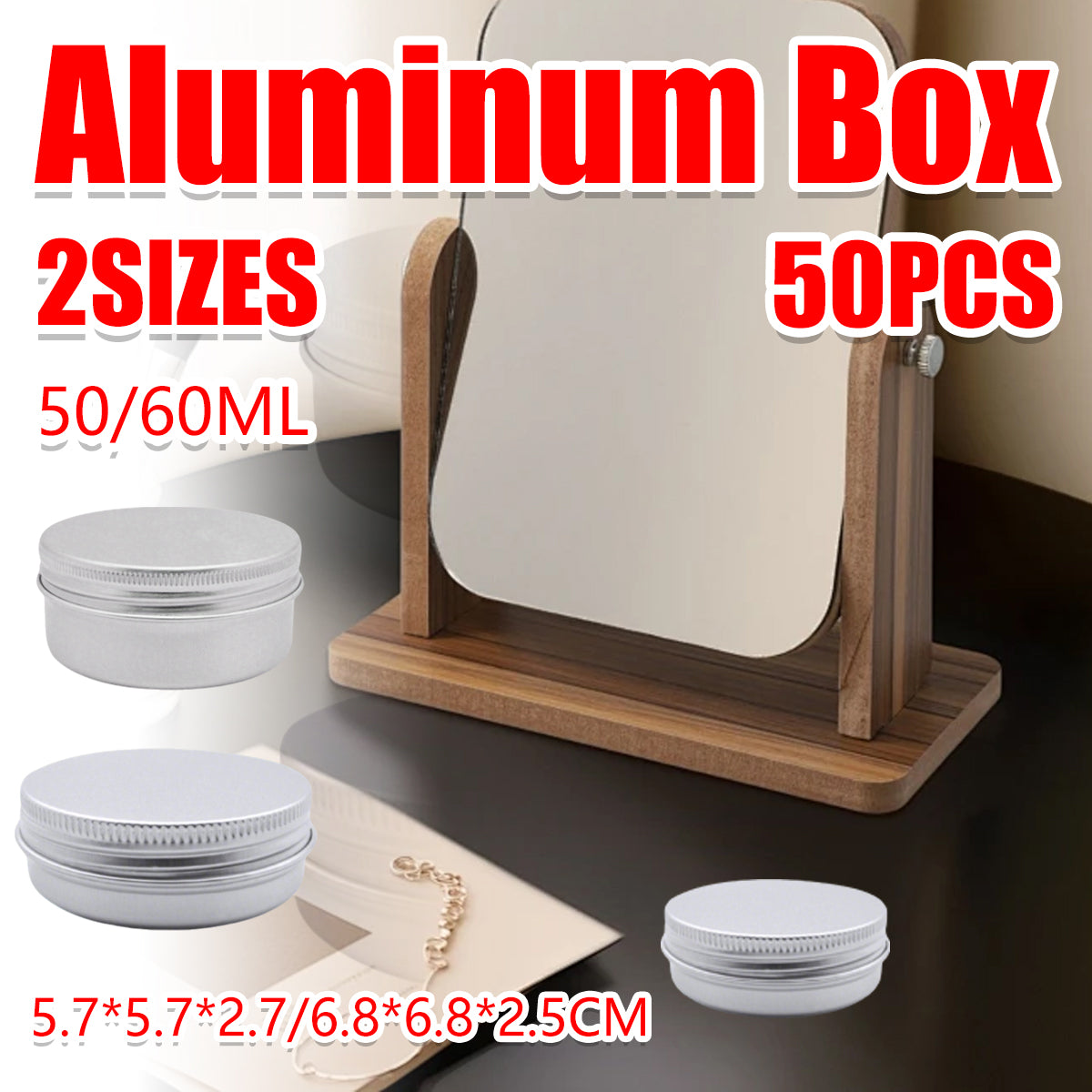 Threaded Round Aluminum Gift Box Packaging Case for Tea Candy Gifts