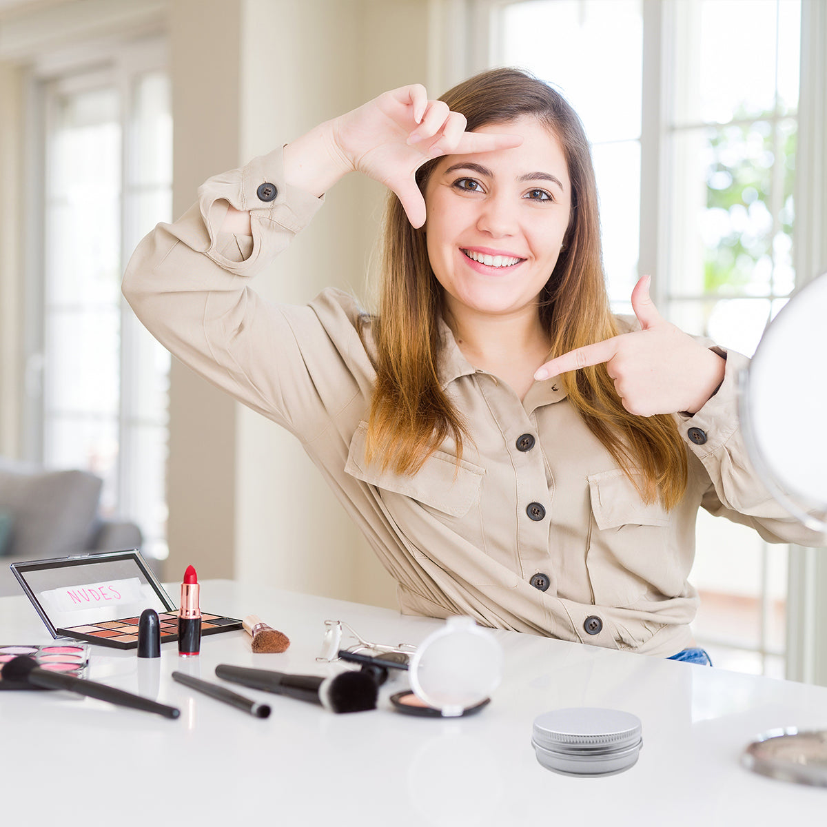 Threaded Round Aluminum Gift Box Packaging Case for Tea Candy Gifts