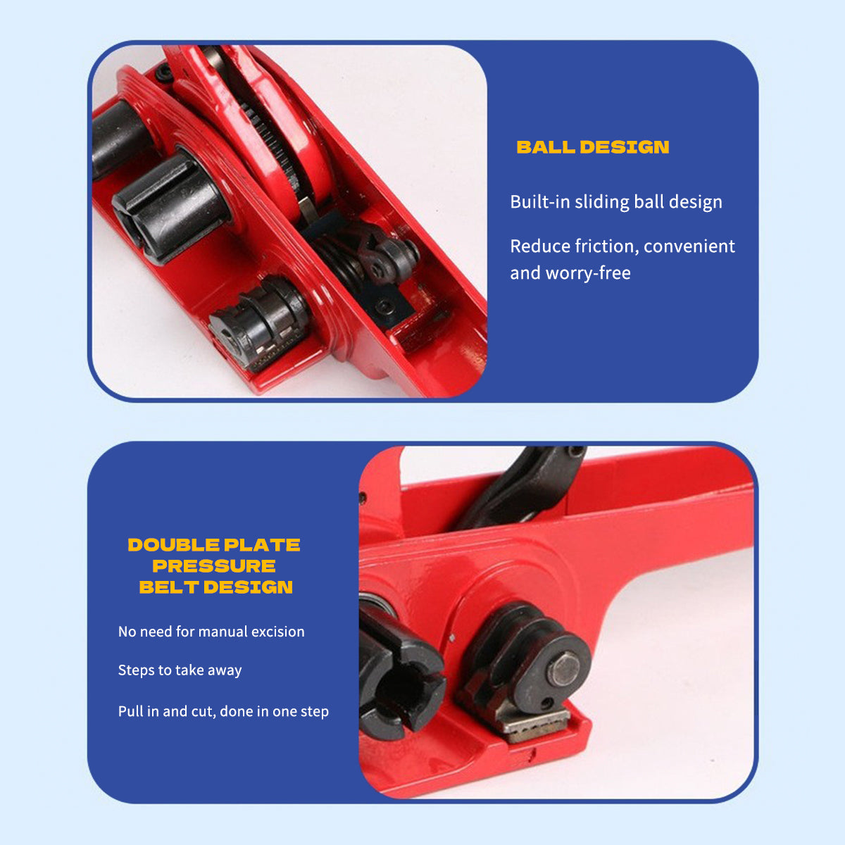 Red Manual Strapping Tool for Plastic Steel Banding