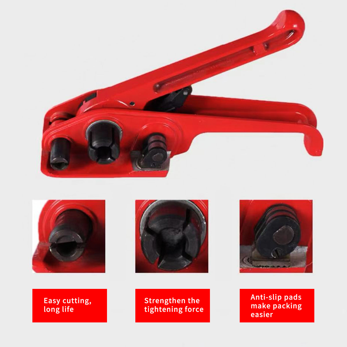 Red Manual Strapping Tool for Plastic Steel Banding