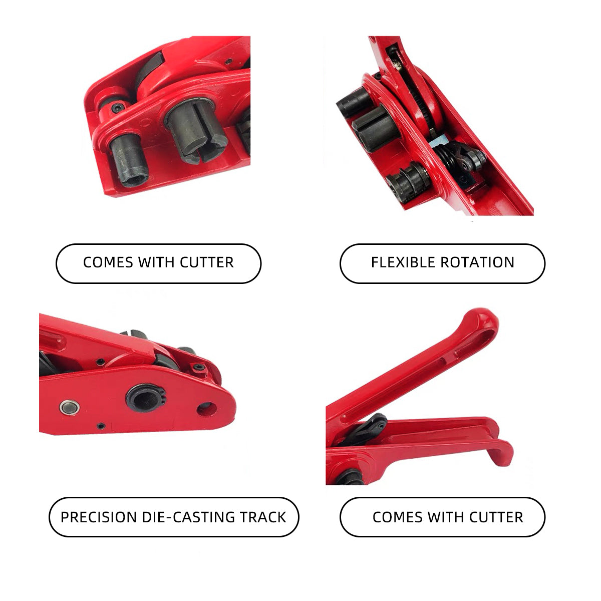 Red Manual Strapping Tool for Plastic Steel Banding