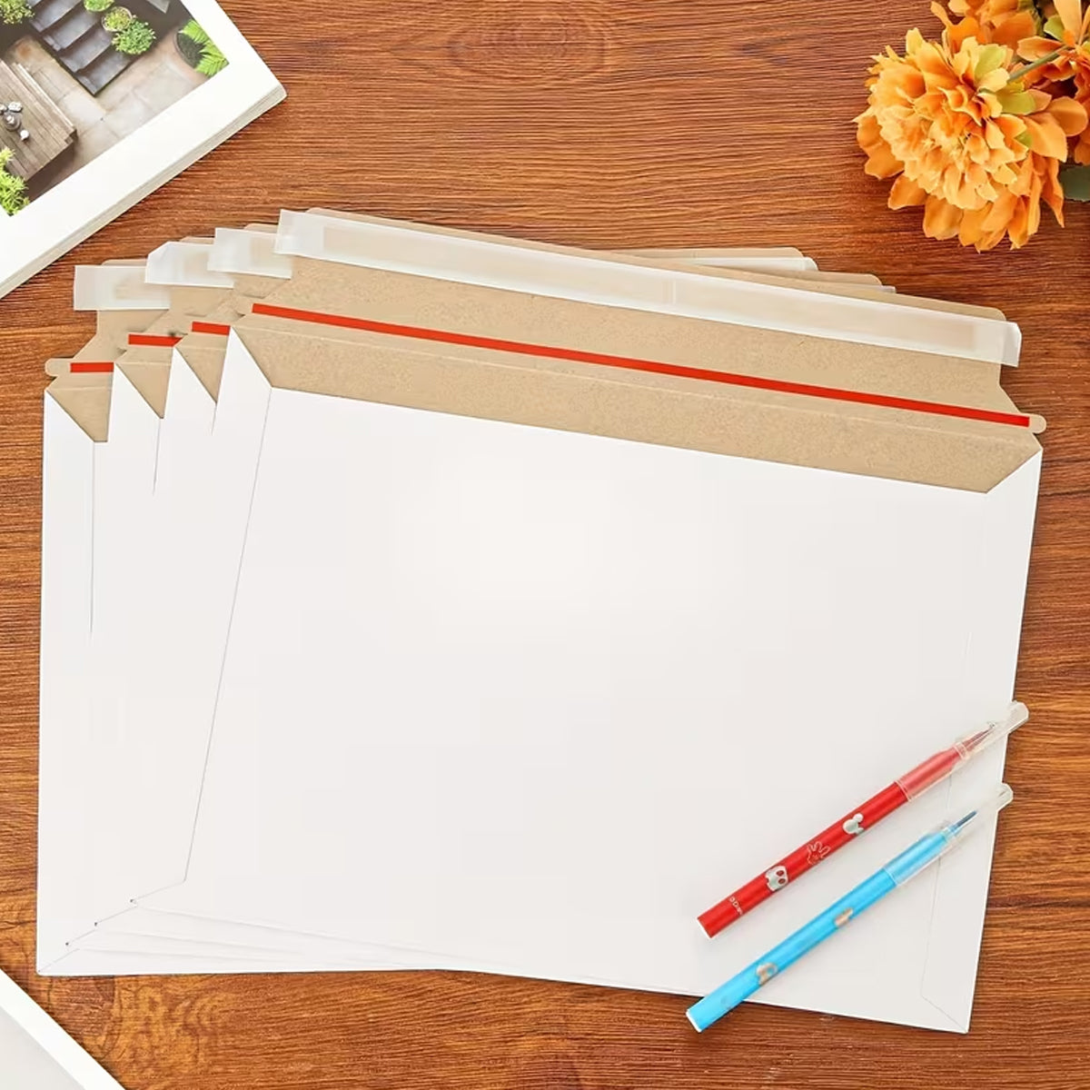Self-Seal Mailing Envelopes 250g Thickened Cardstock Durable Document Bags