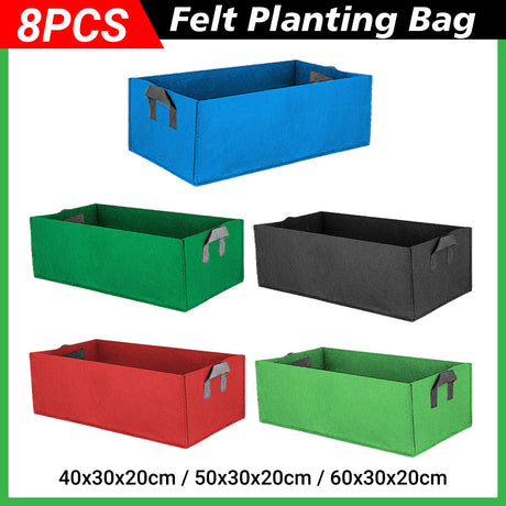 Versatile Rectangular Planting Bags 8PCS