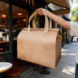 50PCS Thermal Insulated Takeaway Bags with Handles for Food Delivery