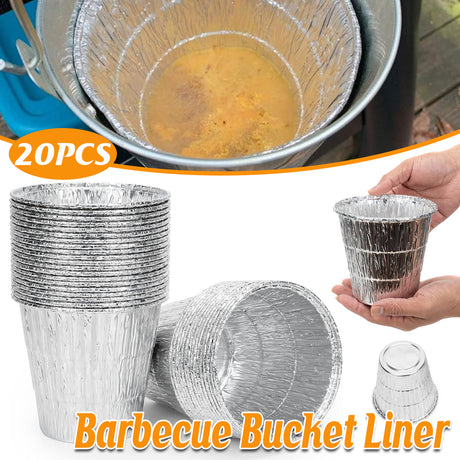 Disposable Tin Foil BBQ Bucket Liners 20PCS