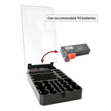 Battery Storage Box with Capacity Tester Organizer for Home Office