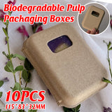 10PCS Handmade Soap Packaging Boxes Eco-Friendly Natural Pulp Window Design