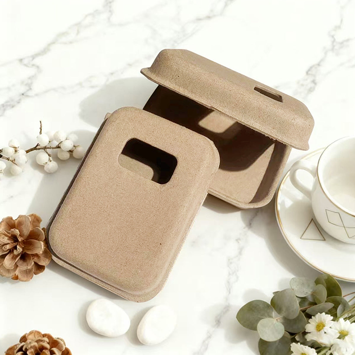 10PCS Handmade Soap Packaging Boxes Eco-Friendly Natural Pulp Window Design
