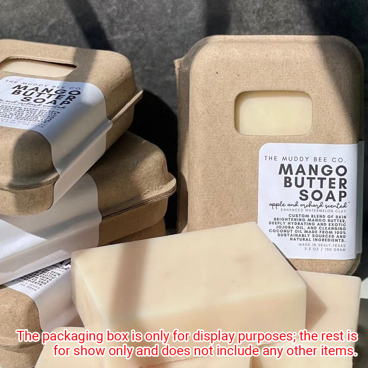 10PCS Handmade Soap Packaging Boxes Eco-Friendly Natural Pulp Window Design