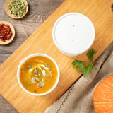 50PCS 235ml 350ml Kraft Paper Soup Noodle Bowls Takeaway