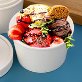 50PCS 235ml 350ml Kraft Paper Soup Noodle Bowls Takeaway