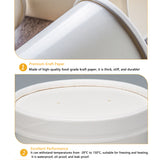 50PCS 235ml 350ml Kraft Paper Soup Noodle Bowls Takeaway