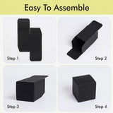 20PCS Black Cardboard Boxes Foldable Packaging for Essential Oil Bottles