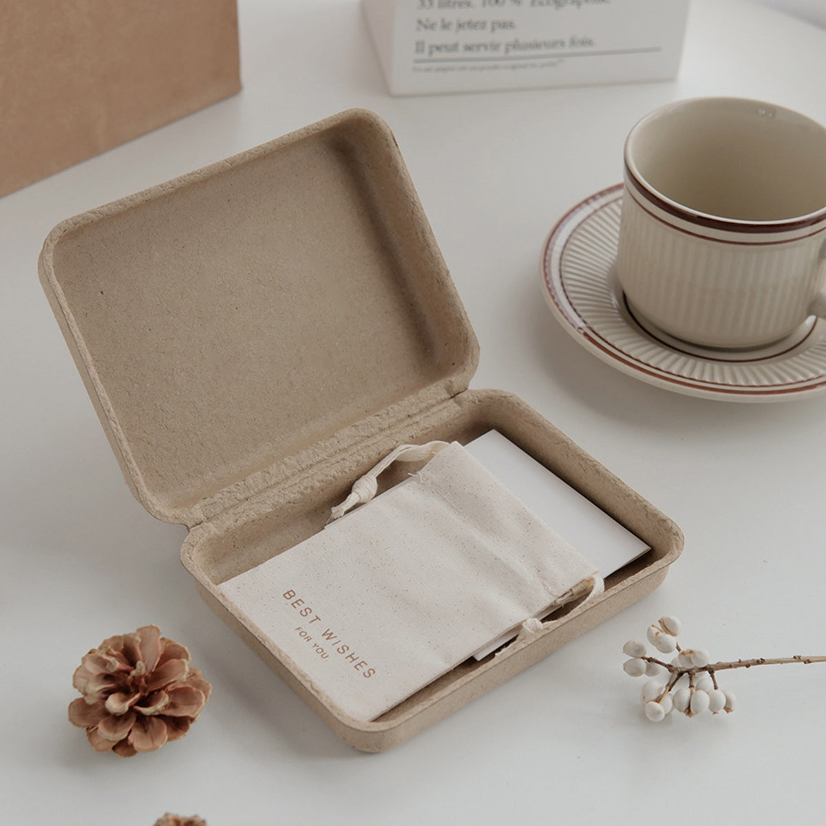 10PCS Eco Friendly Pulp Gift Boxes for Wedding Party Packaging