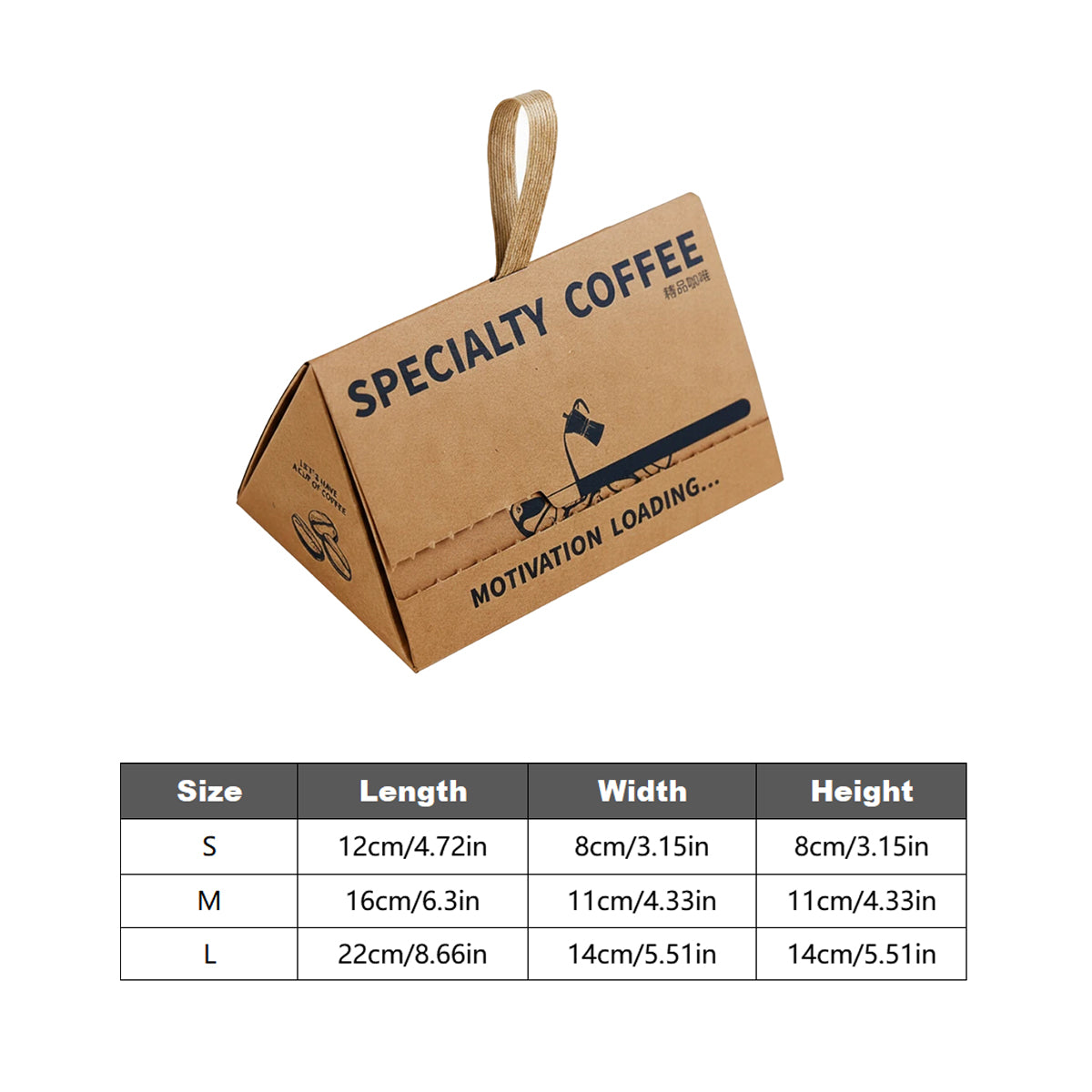10PCS Triangle Gift Coffee Boxes Kraft Party Favor Wedding Packaging