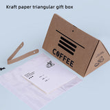 10PCS Triangle Gift Coffee Boxes Kraft Party Favor Wedding Packaging